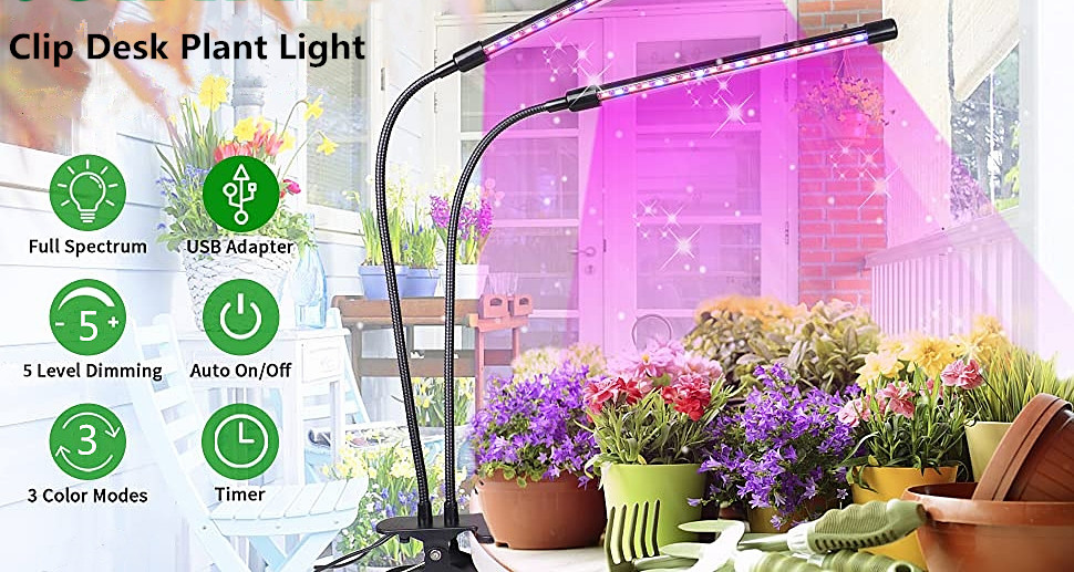 Pro LED Plant Grow Light Kit Indoor Garden Desktop USB Grow Lamp Greenhouse
