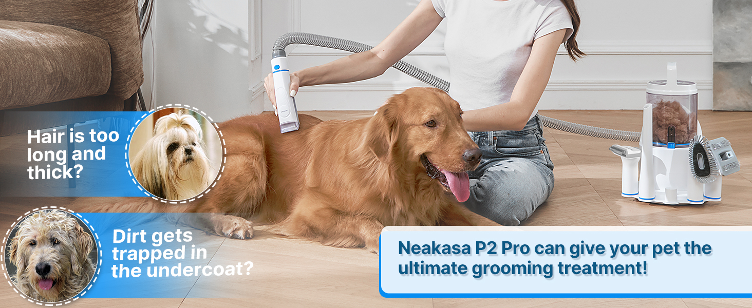 Neakasa P2 Pro 5-in-1 Dog Cat Grooming Kit with Vacuum