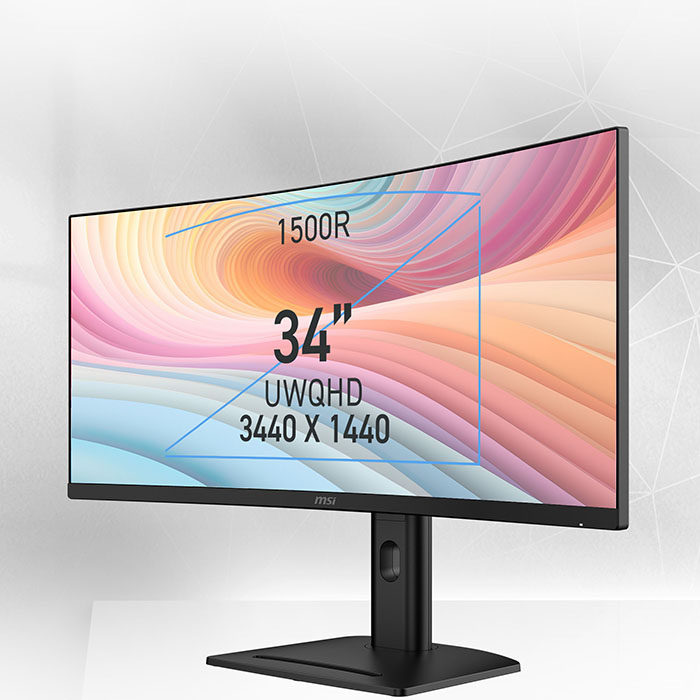 MSI PRO MP341CQPHG E12 Curved Computer Monitor