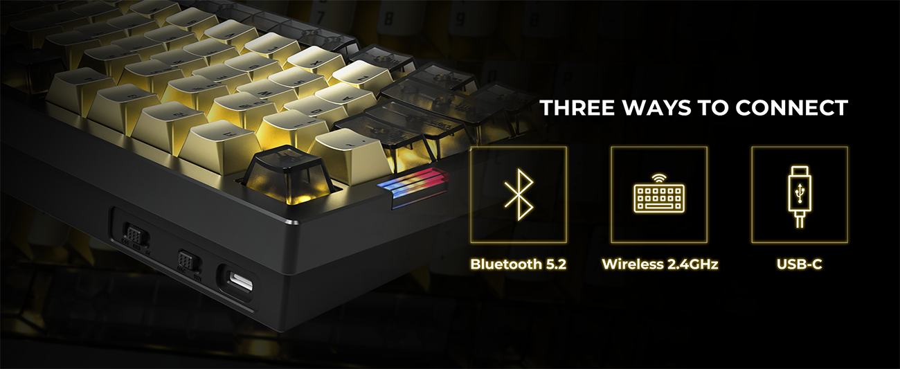 MONTECH MKey Pro Newegg 25th Anniversary Limited Gold Edition Mechanical Gaming Keyboard