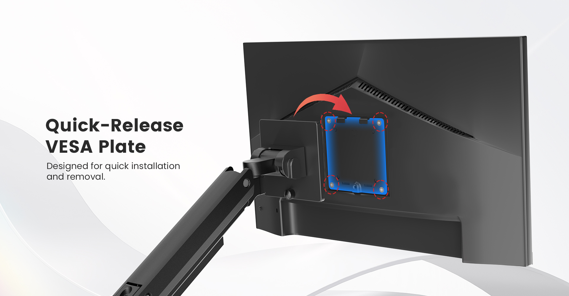 ACGAM Premium Heavy Duty Ergonomic Ultrawide Monitor Arm for 17"-49" Curved & Flat Screens
