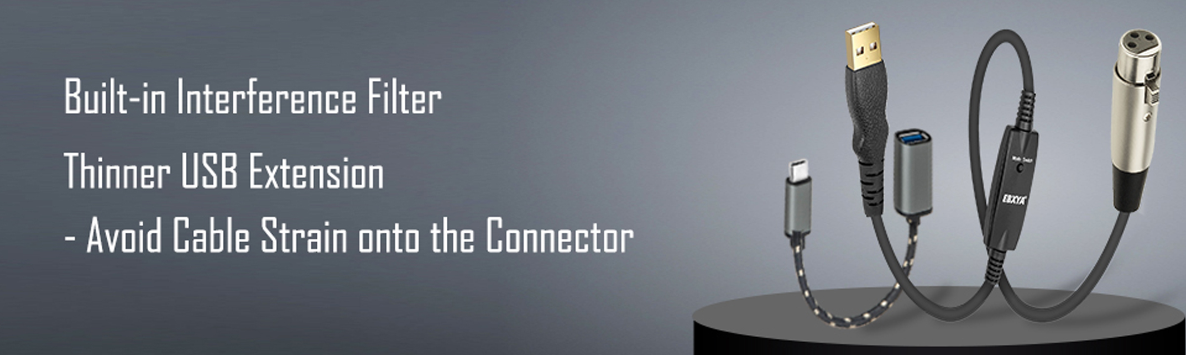 EBXYA USB Microphone Cable Connection Method: