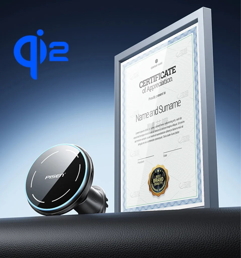 PISEN TP-C70 Qi2 magnetic wireless car charger mount