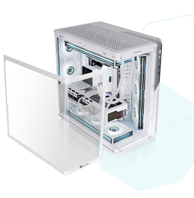 Thermaltake View 590 TG ARGB Mid Tower Case - Snow