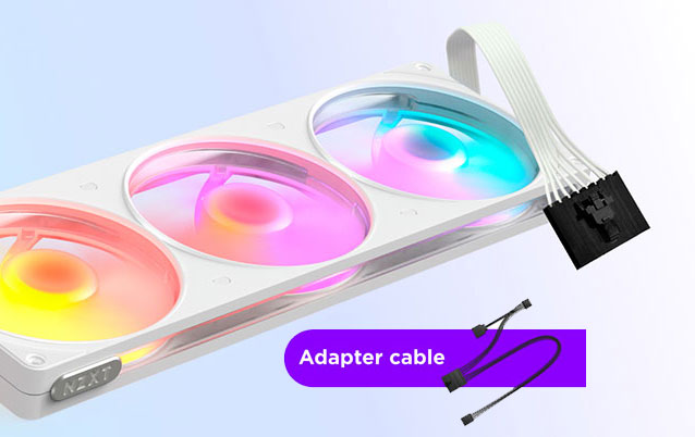 NZXT F120/140/360/420 Black/White RGB Case Fans
