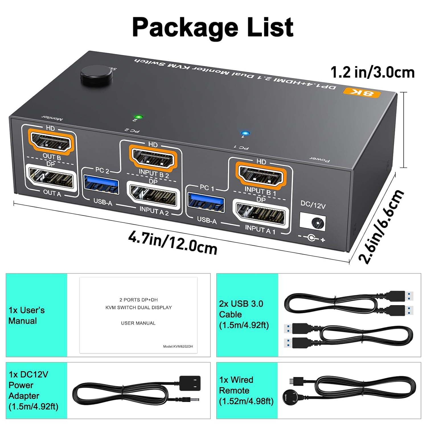 Wide Applications  This KVM switch can be used in a variety of scenarios to facilitate your work an