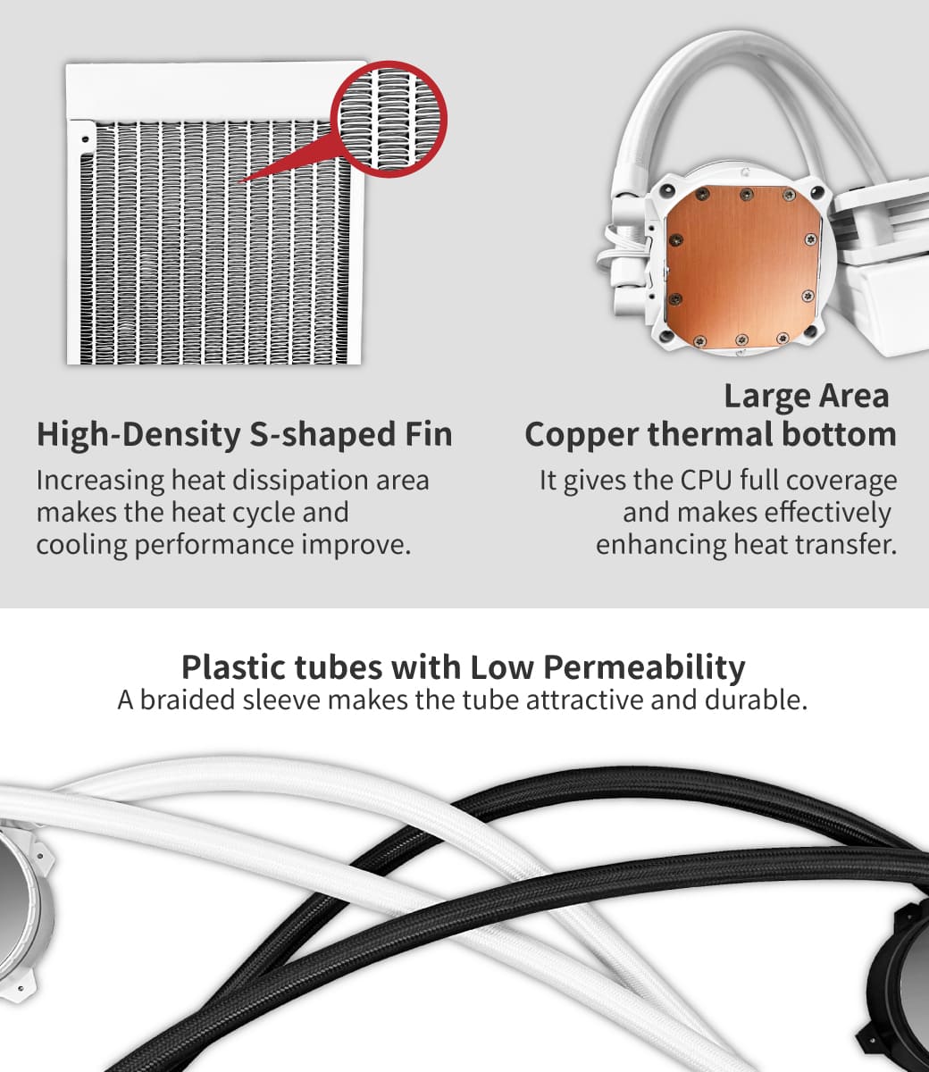 FAN,COMPUTER, KA-R240,ARGB,All-In-One CPU,Water Cooling