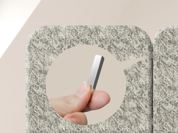 standing divider panel connection