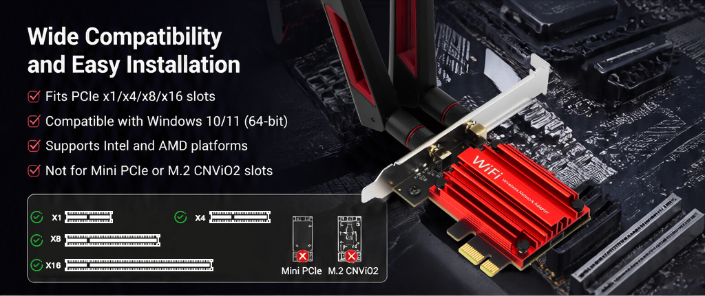 PCIE Wifi 7 Card