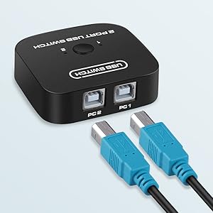 Ideal sharing 1 USB devices:  Enabling 2 computers to share one USB device, such as keyboard, mouse,