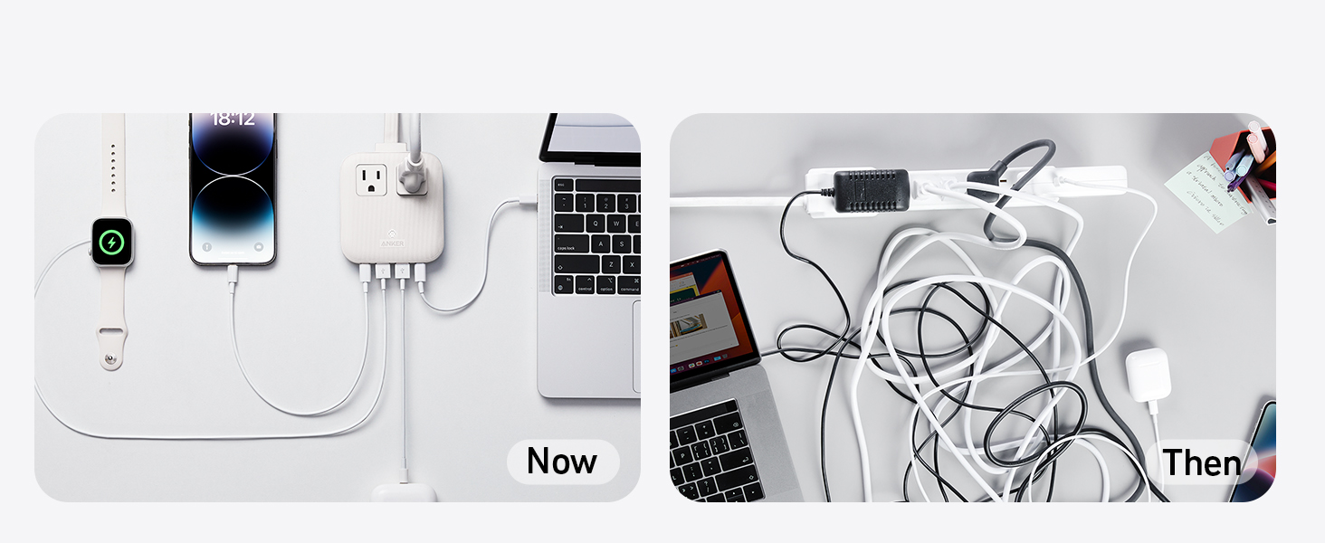 thumbnail image 2 of Anker 6-in-1 Nano Charging Station: 67W Power Strip With 2 Outlets & 5ft Cord 2 of 3
