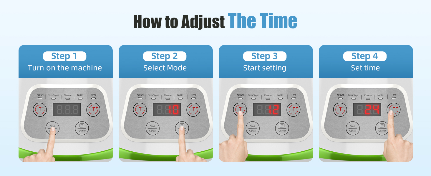 Steps to adjust the time