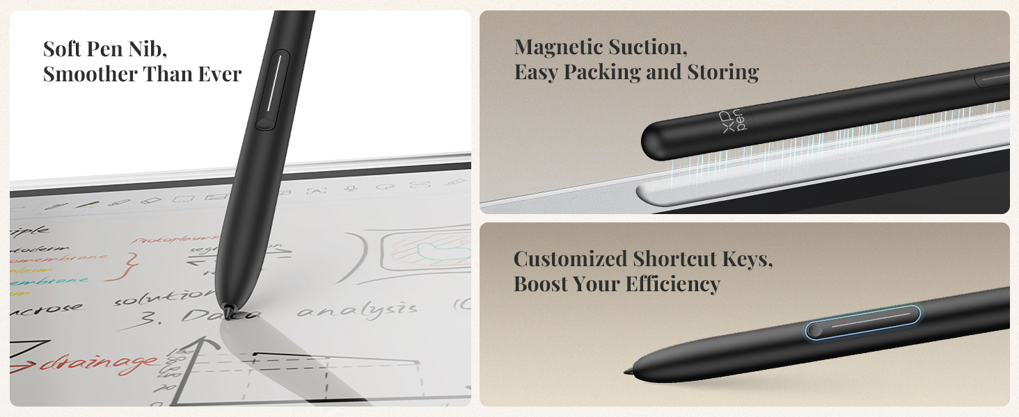 soft nib, shortcut keys