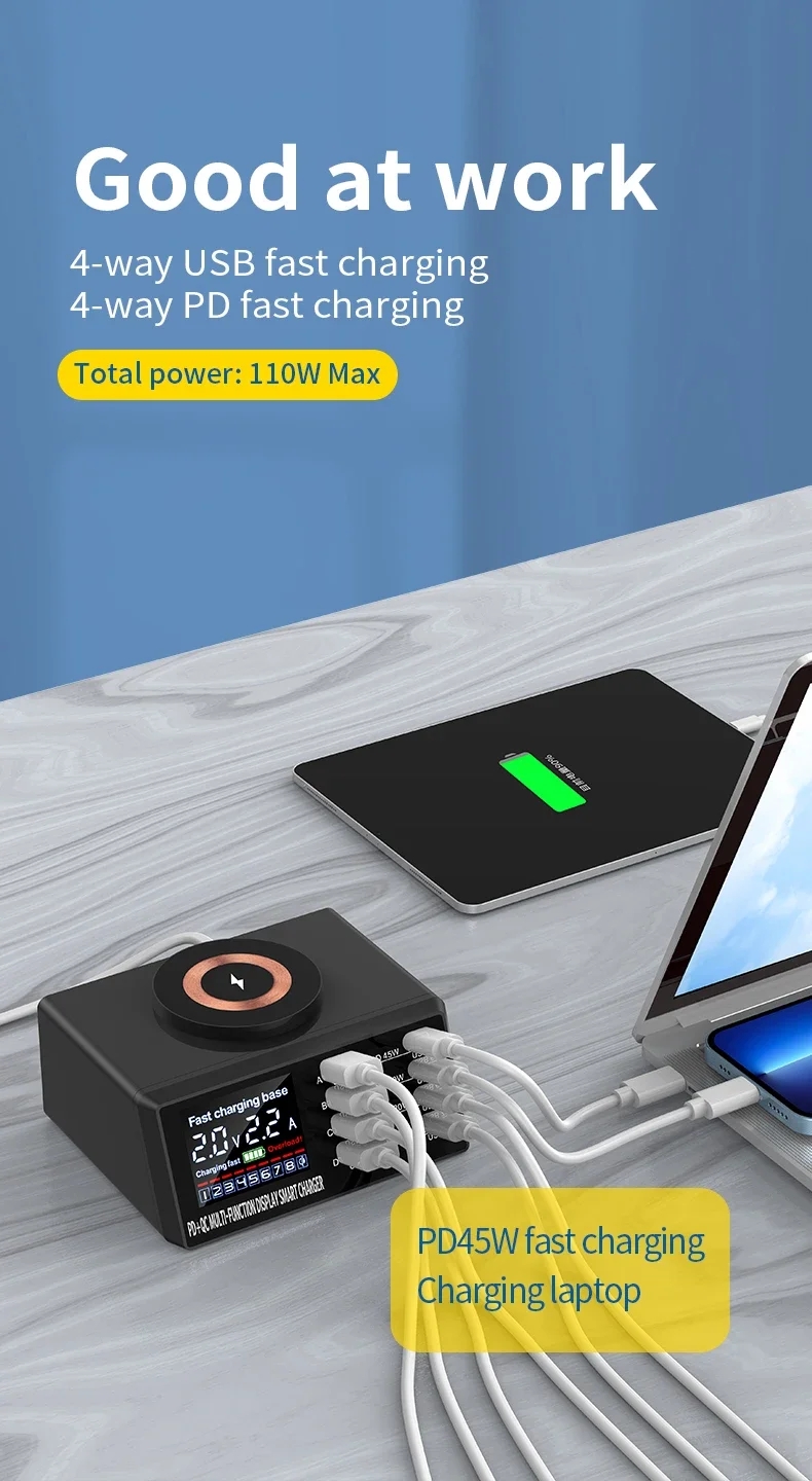 110W 8Ports Multifunctional charging station