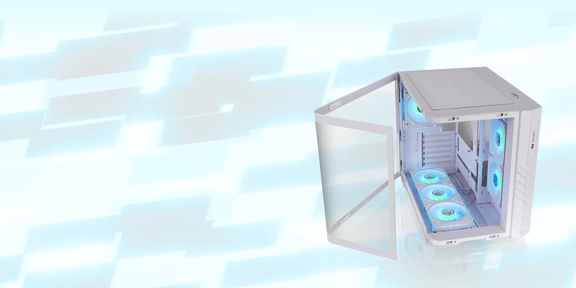 Thermaltake Vision 330 CR ARGB Snow Mid Tower Computer Case