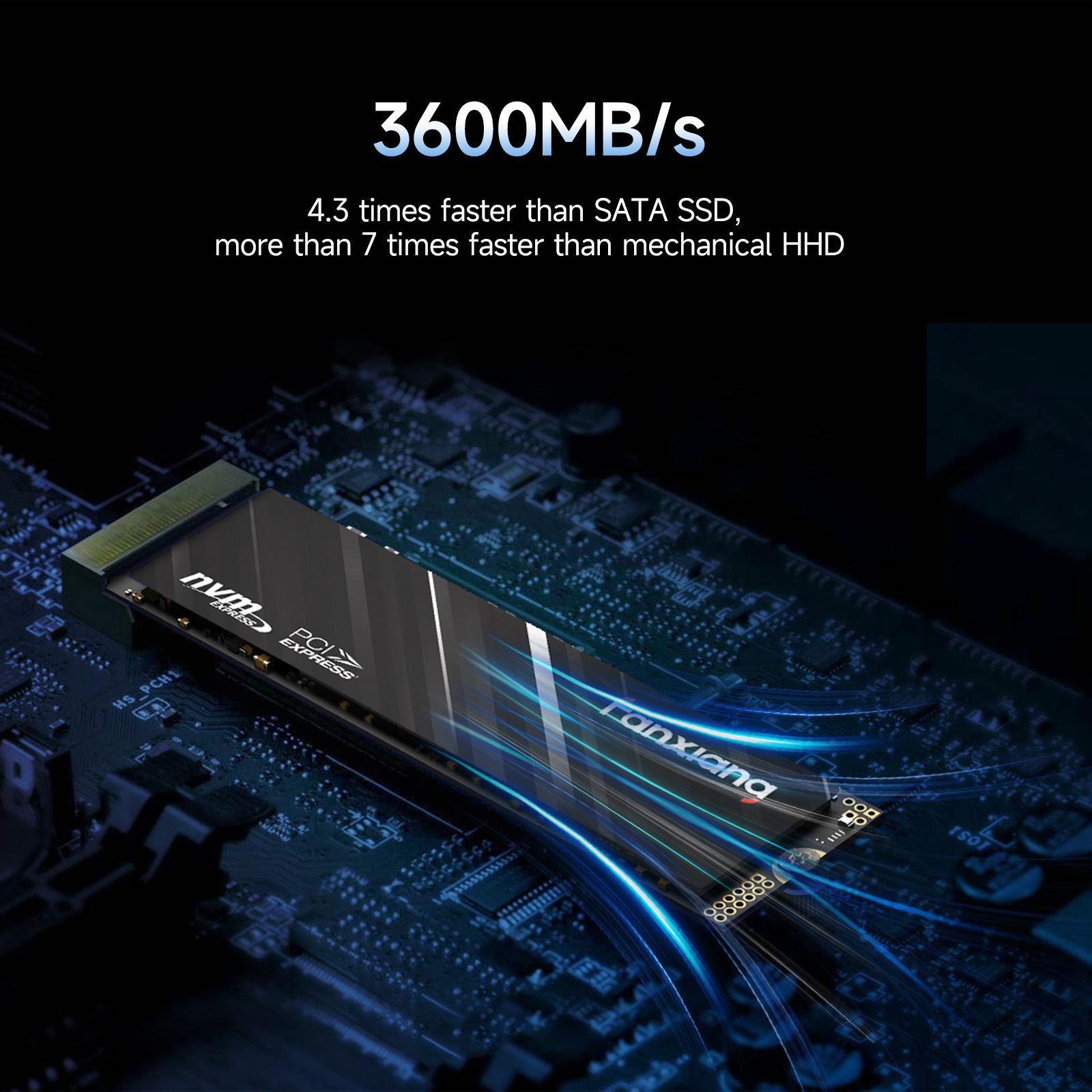 thumbnail image 2 of Fanxiang S501Q 1TB NVMe SSD - PCIe 3.0 X4 M.2 2280 Internal Solid State Drive With 3600MB/s Speed 2 of 12