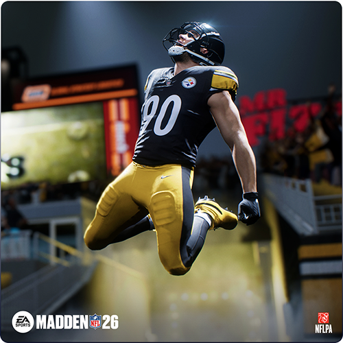Madden NFL 26 defensive control screenshot showing custom zone coverage and pass rush strategy with stunts