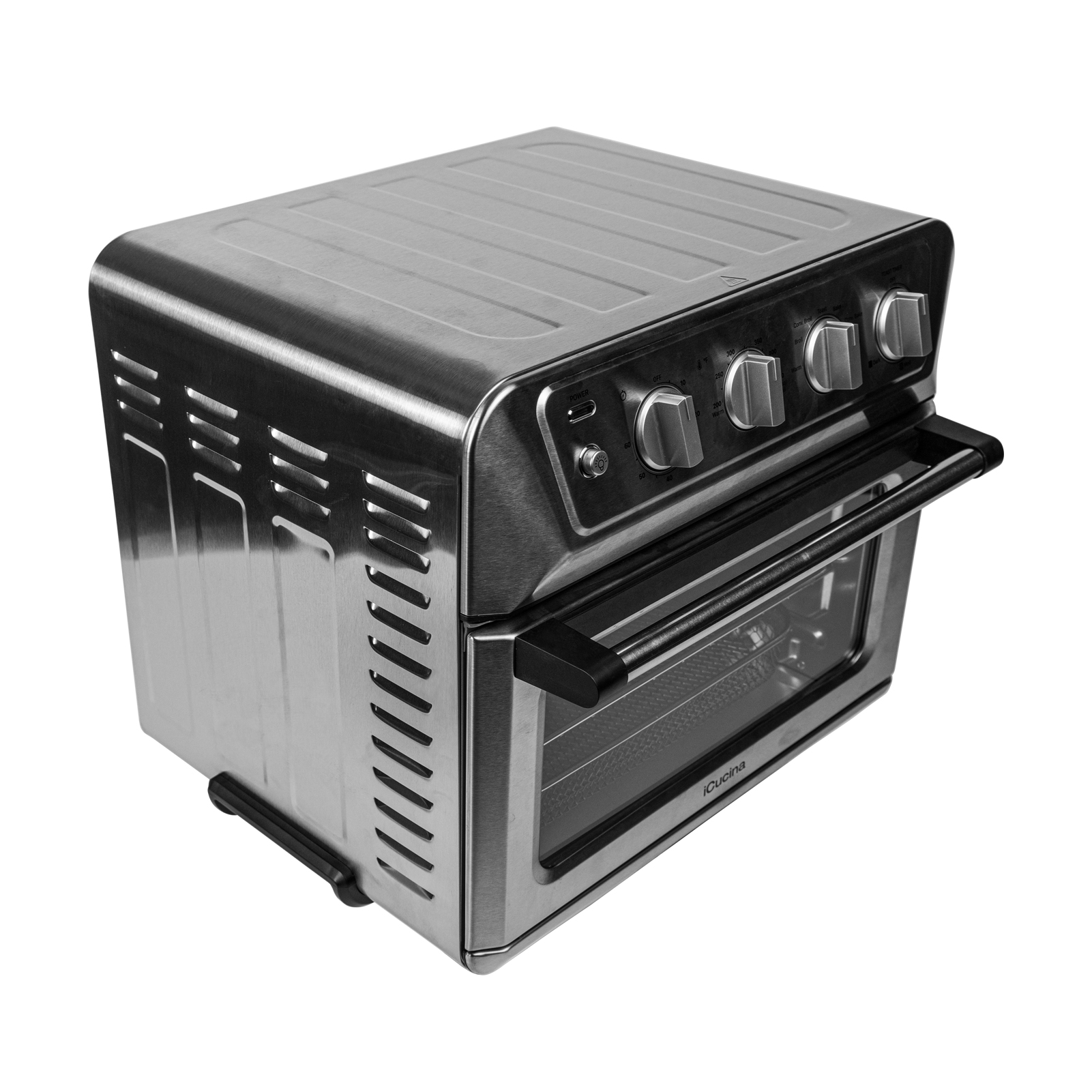 iCucina Toaster Oven Air Fryer Combo, Countertop Oven with 4 Slice