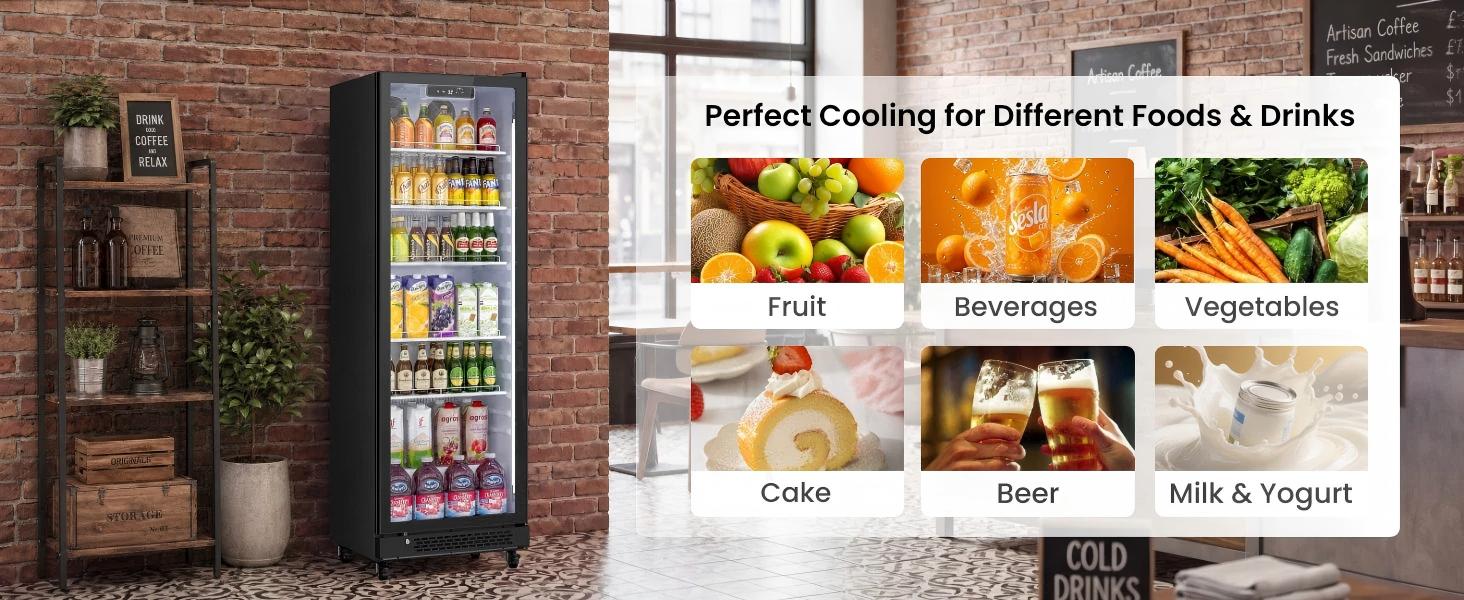 storage for different foods & drinks