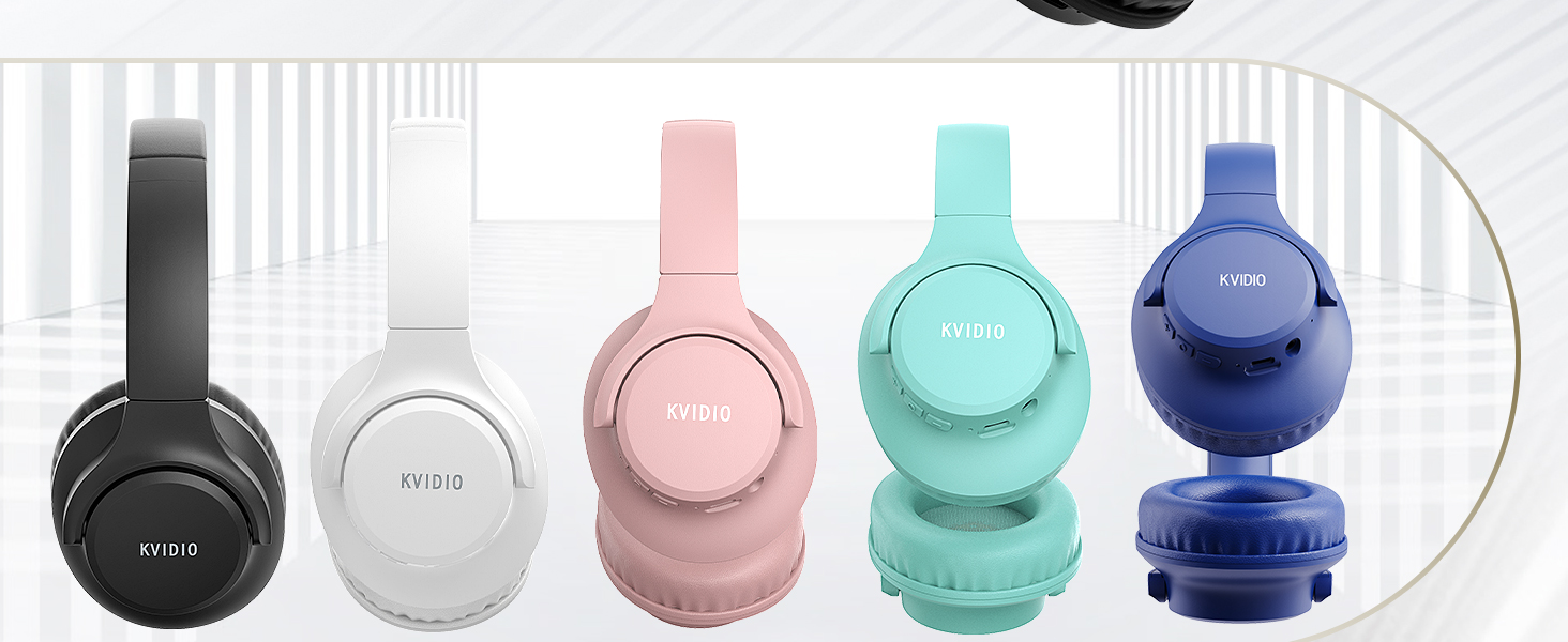 KVIDIO WH201A Bluetooth Headphones Over Ear