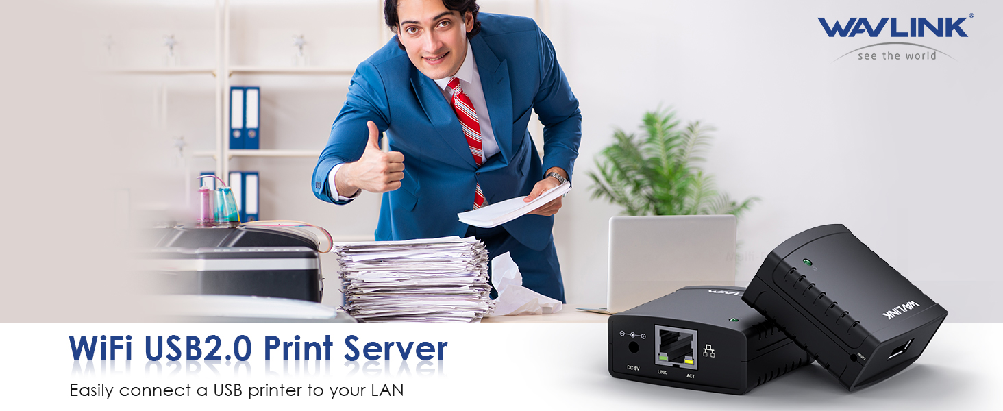 Wavlink Ethernet Usb WAVLINK Server Stampa Ethernet USB - Converti Stampante USB In Rete, 10/100Mbps, Per Windows WL-NU516U1 Driver