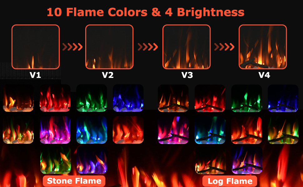 adjustable eleatric fireplace