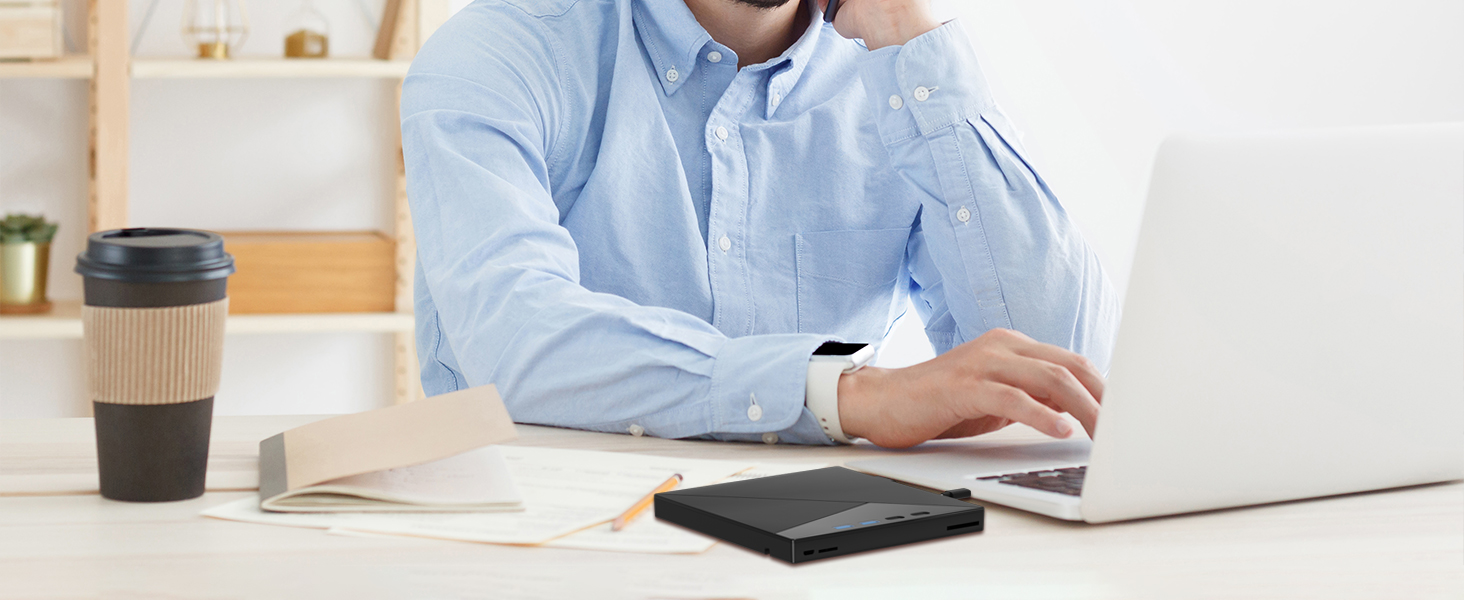 7 in 1 External Blu Ray Drive, 4K Blu Ray Burner, USB 3.0 Type-C Portable Blu Ray Drive