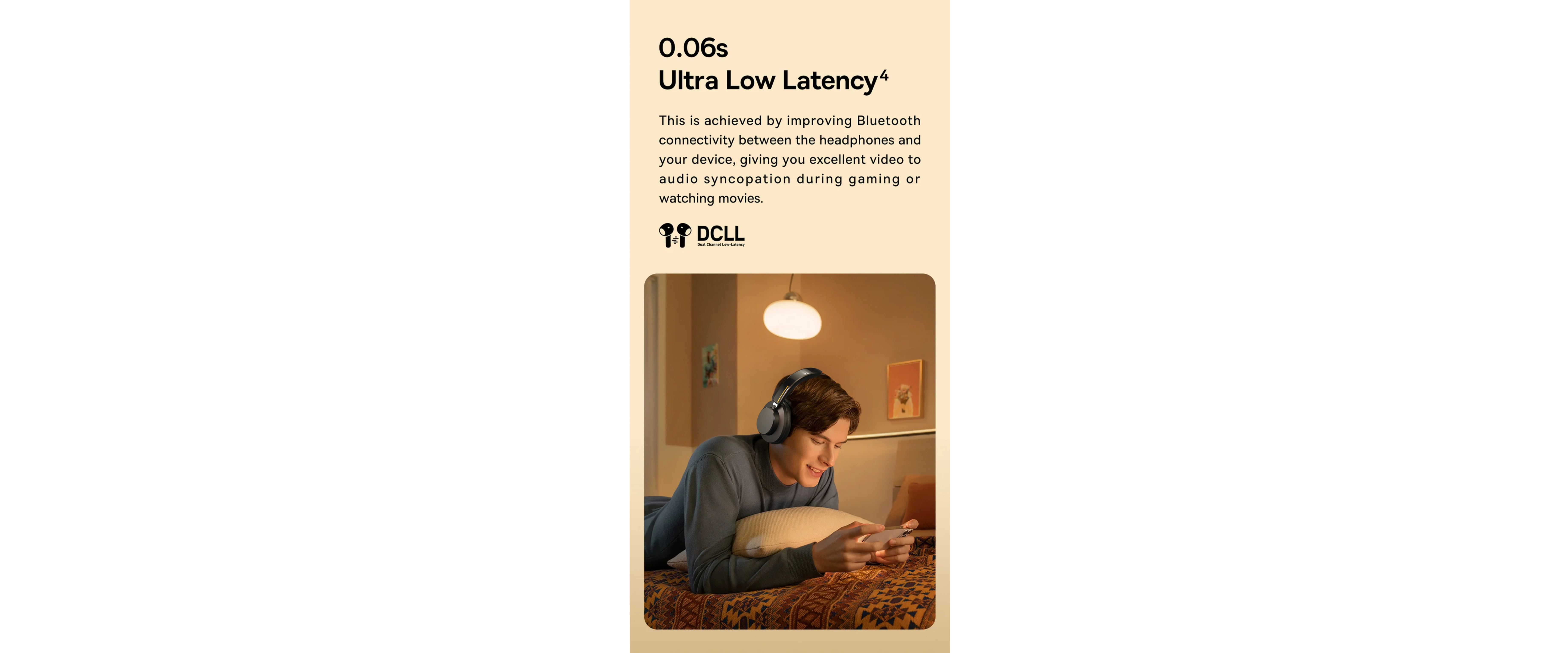 0.06s low latency, gaming, wireless over-ear headphones