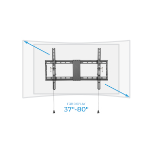 Low Profile Tilt TV Wall Mount Bracket For LED TVs 37in to 80in, Max Weight 154 lbs, VESA Patterns U