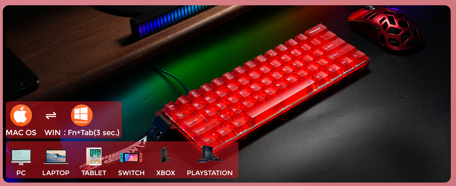 DAREU COOL60 60% Hall Effect Gaming Keyboard