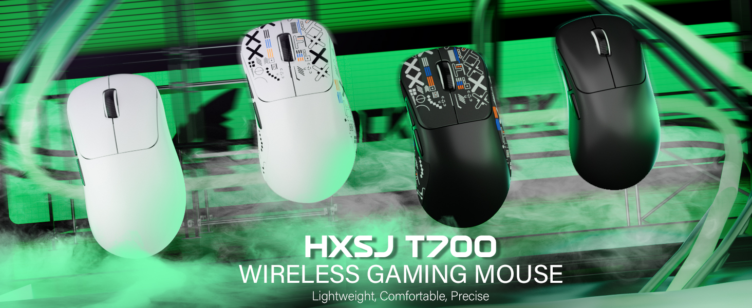 Wireless Gaming Mouse, Adjustable 10K DPI 1K Optical Sensor Tri-Mode Wireless Mouse