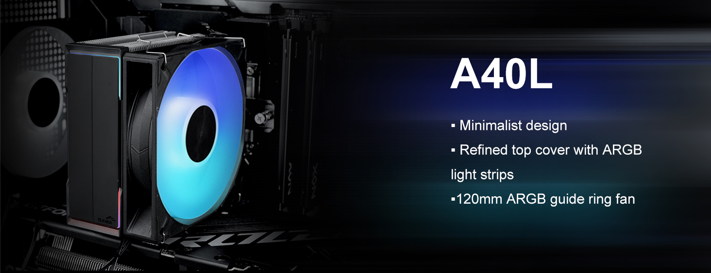 SAMA A40L Single-Tower CPU Air Cooler