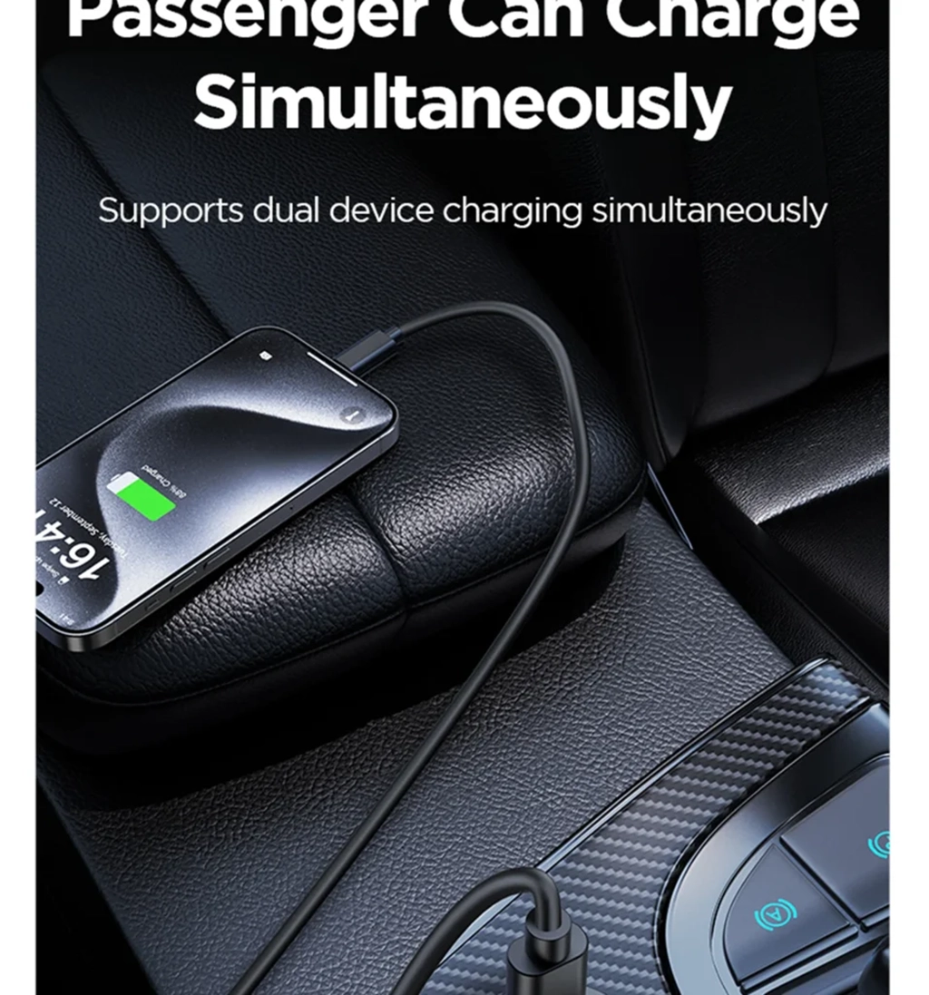 PISEN-Quick USB-C+USB-A 20W Mini Car Charger