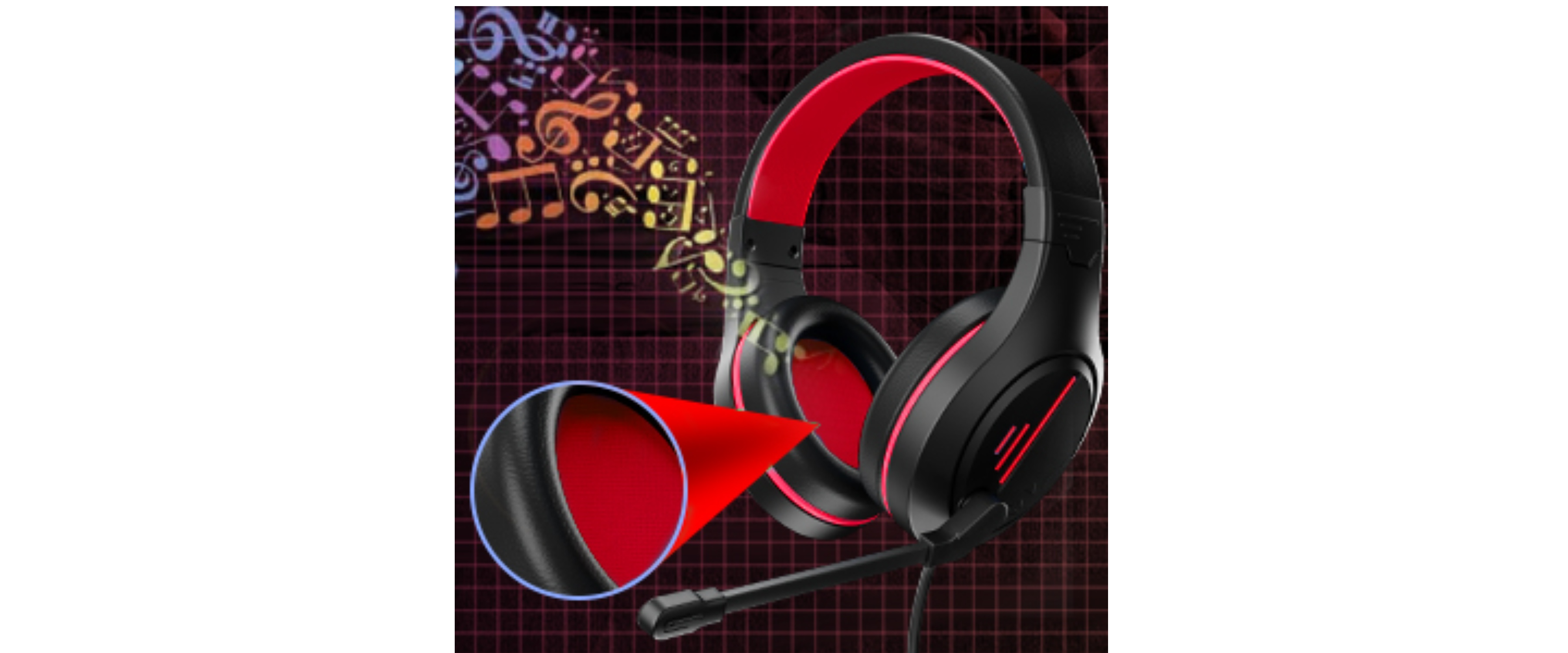 INMISS MH601X, Soft Ear Cushions, Stereo Audio