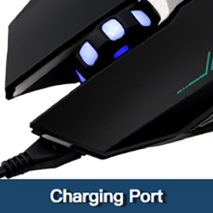 Please align the charging plug with the port, then insert it when charging. Please make sure the mou