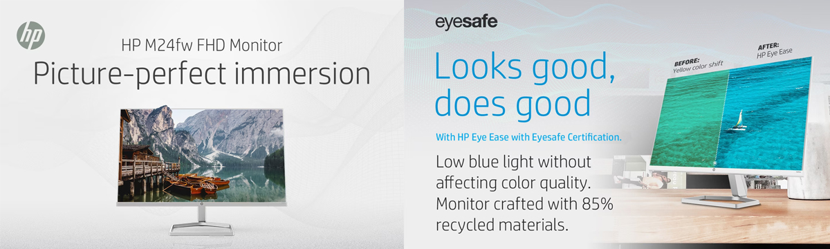 HP M24fw FreeSync Monitor 2D9K1AA#ABA Bundle with Docztorm Dock, 24 ...