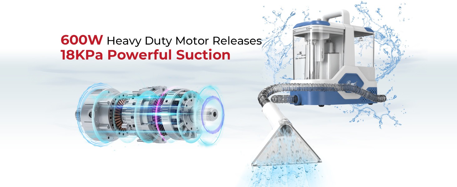 Rosewill Multi-Purpose Portable Carpet and Upholstery Cleaner - White