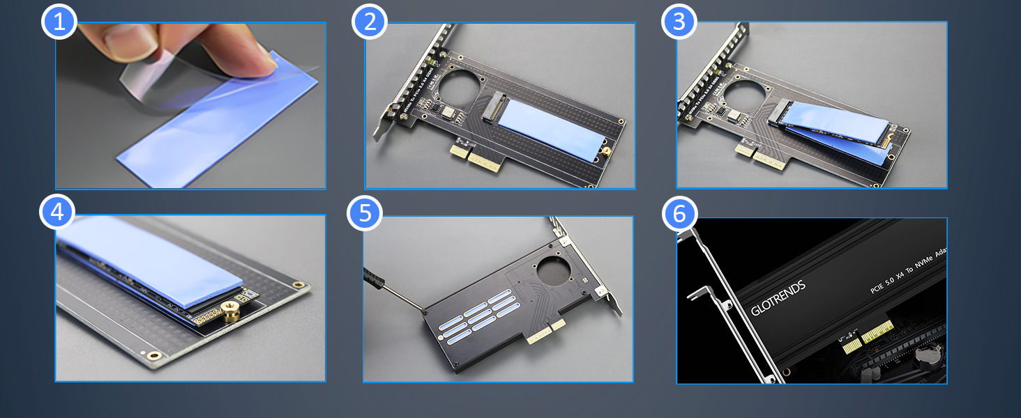M.2 NVMe to PCIe 5.0 X4 Adapter