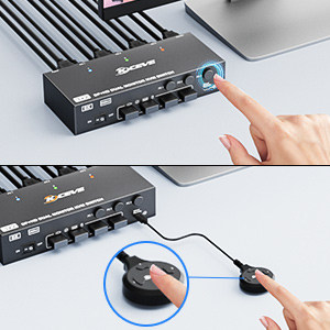 2 switching ways Physical button control. Wired control,