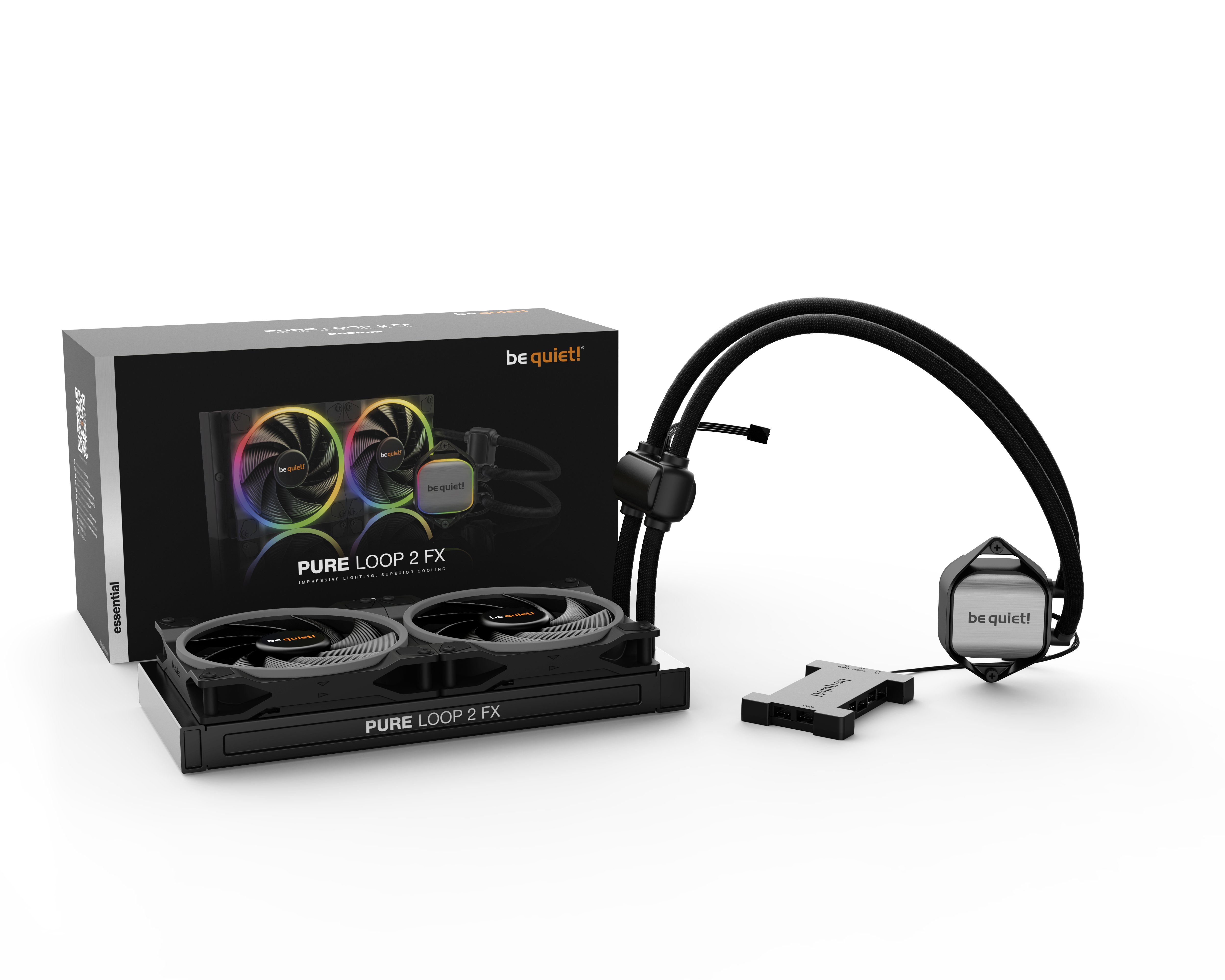 be quiet! PURE LOOP 2 FX 280mm AIO CPU Water Cooler | High Performance AIO  | 2 Light Wings 140mm PWM high-speed fans | ARGB Hub | Refillable Port | 