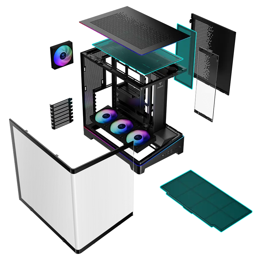 Gamdias ATLAS P6 CG ATX Mid Tower Computer Case