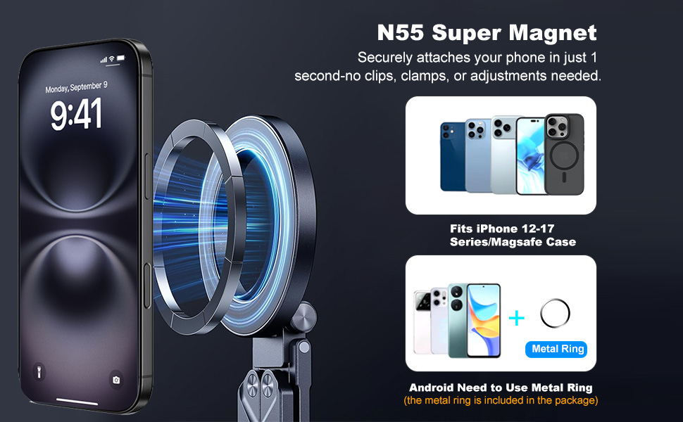 Magnetic iPad Tripod Stand Universal Phone Holder