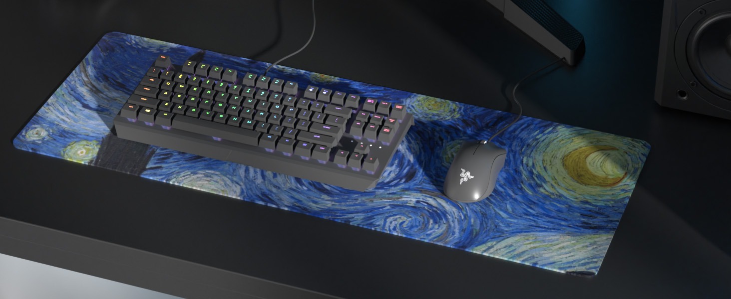 Night Starry Sky Space Galaxy Mouse Pad