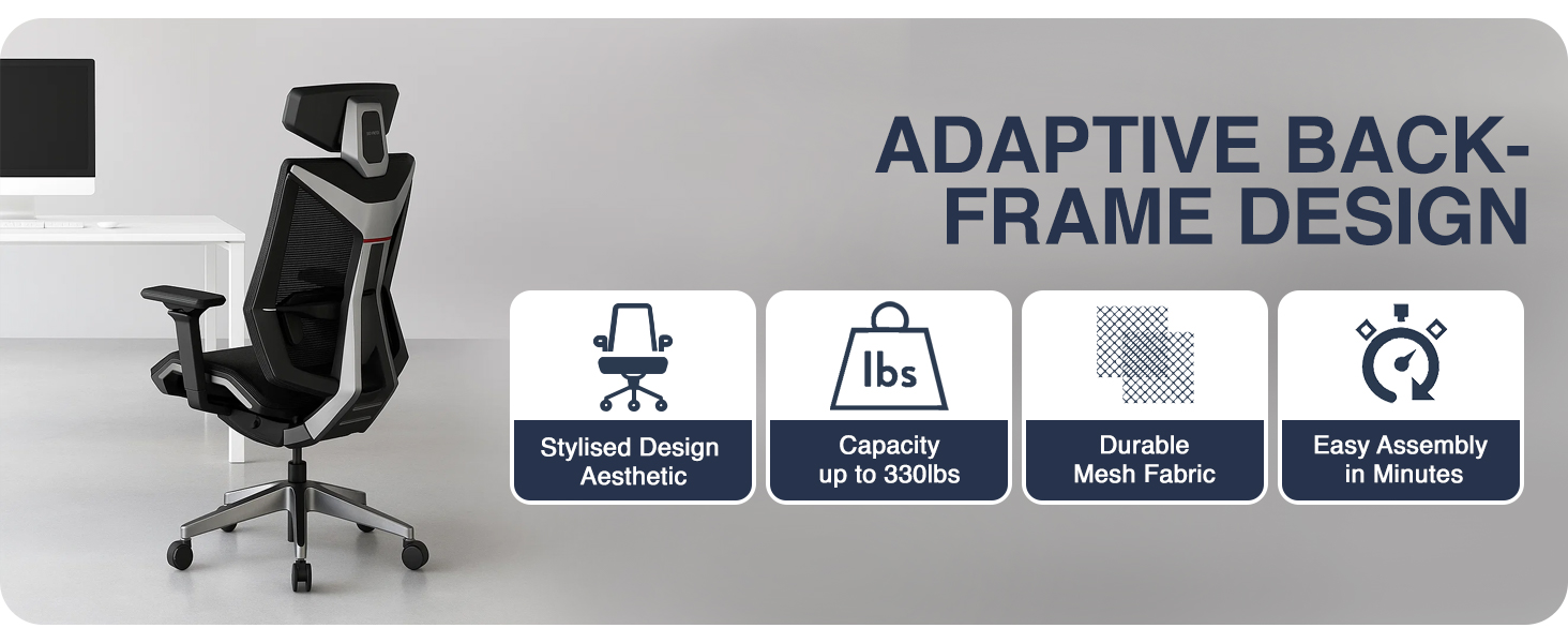 ergonomic fabric gaming chair, pro gamer chair with 4D armrests, high-back reclining desk chair