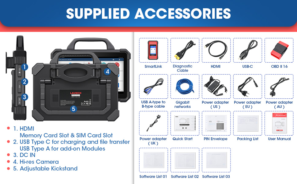 LAUNCH PAD VII Elite Package List: