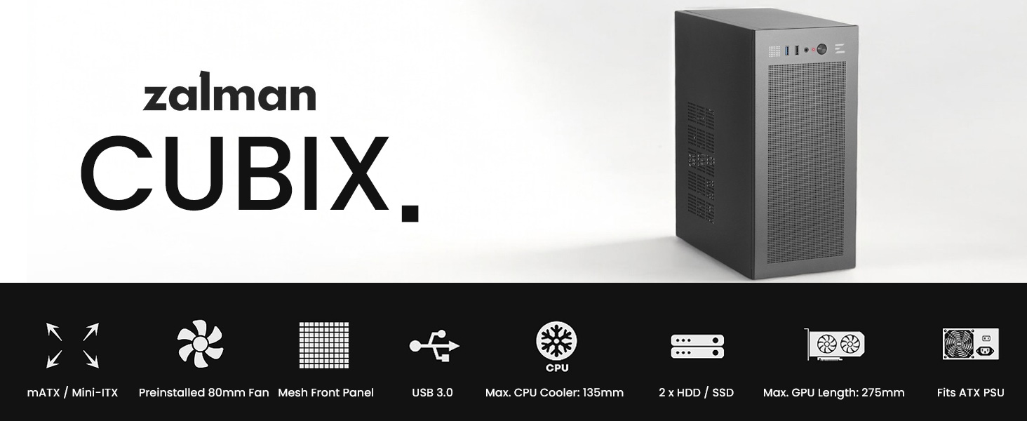 zalman cubix compact mini pc case matx mini itx dtx