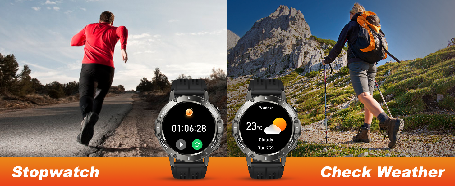 Smart Watch for Men Fitness Tracker, Bluetooth Waterproof Make Answer Call Digital Mens Watches Runn