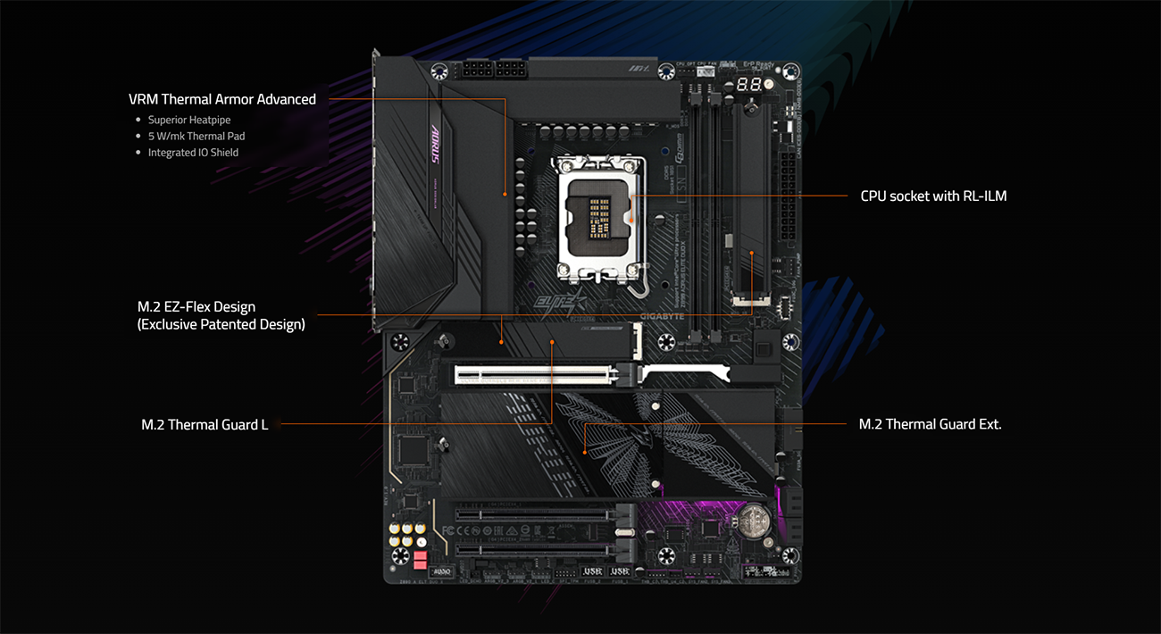 GIGABYTE Z890 AORUS ELITE DUO X Intel LGA 1851 ATX Motherboard