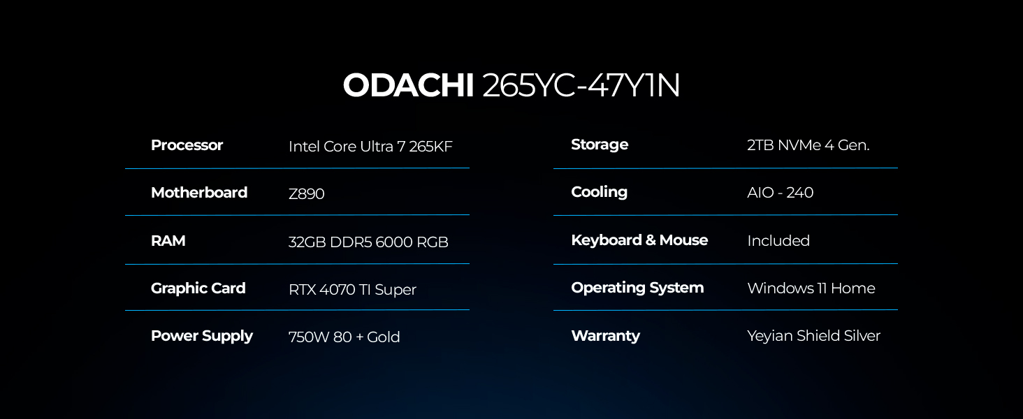 Yeyian Gaming PC YPI-OD265YC-47Y1N