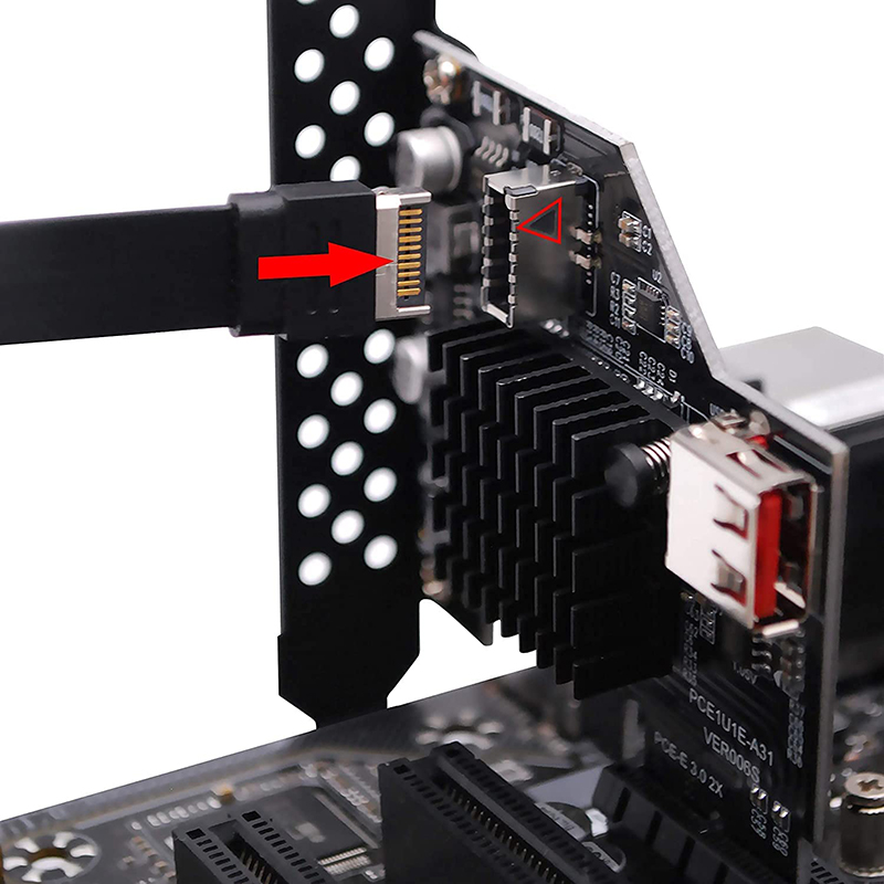 thumbnail image 2 of BEYIMEI PCIE USB3.2 GEN1 Type-E Expansion Card, PCI Express 1X To 2 of 14